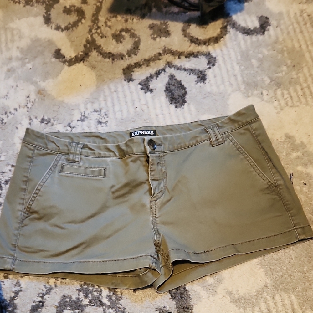 Express Olive Green Cargo Shorts - Barely Worn!